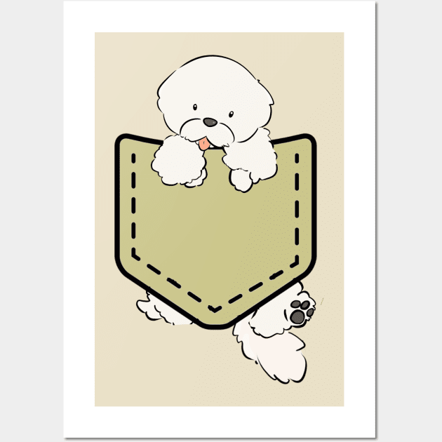 Dog in Pocket Wall Art by Cheeky BB